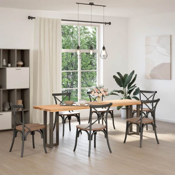 vidaXL Nohy konzolového stola v tvare T 2 ks 38x25x(72-73) cm oceľ – Obrázok 2