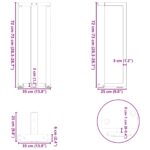 vidaXL Nohy konzolového stola v tvare T 2 ks 38x25x(72-73) cm oceľ – Obrázok 10