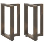 vidaXL Nohy jedálenského stola v tvare T 2 ks 50x35x(72-73) cm oceľ