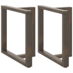 vidaXL Nohy jedálenského stola v tvare T 2 ks 70x35x(72-73) cm oceľ