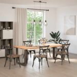 vidaXL Nohy jedálenského stola v tvare T 2 ks 70x35x(72-73) cm oceľ – Obrázok 2