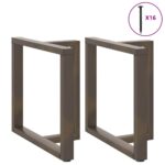 vidaXL Nohy jedálenského stola v tvare T 2 ks 70x35x(72-73) cm oceľ – Obrázok 5