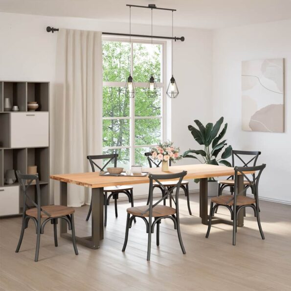 vidaXL Nohy jedálenského stola v tvare T 2 ks 80x35x(72-73) cm oceľ – Obrázok 2