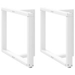 vidaXL Nohy k jedálenskému stolu v tvare T, 2 ks, biele, 90x35x(72-73) cm, oceľové