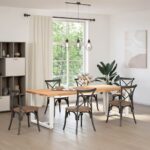 vidaXL Nohy k jedálenskému stolu v tvare T, 2 ks, biele, 90x35x(72-73) cm, oceľové – Obrázok 2