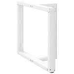 vidaXL Nohy k jedálenskému stolu v tvare T, 2 ks, biele, 90x35x(72-73) cm, oceľové – Obrázok 3