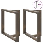 vidaXL Nohy k jedálenskému stolu v tvare T, 2 ks, čierne, 90x35x(72-73) cm, oceľ – Obrázok 4