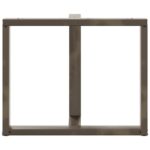 vidaXL Nohy k jedálenskému stolu v tvare T, 2 ks, čierne, 90x35x(72-73) cm, oceľ – Obrázok 6