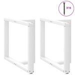 vidaXL Nohy k jedálenskému stolu v tvare T, 2 ks, biele, 100x35x(72-73) cm, oceľové – Obrázok 5