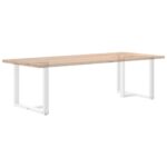 vidaXL Nohy k jedálenskému stolu v tvare T, 2 ks, biele, 100x35x(72-73) cm, oceľové – Obrázok 8