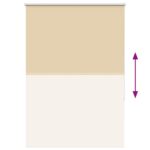 vidaXL Roleta Zatemnenie Béžová 115x150 cm Šírka látky 110,7 cm – Obrázok 9