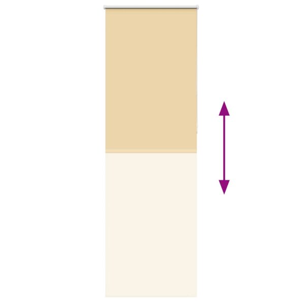 vidaXL Roleta Zatemnenie Béžová 85x210 cm Šírka látky 80,7cm Polyester – Obrázok 5