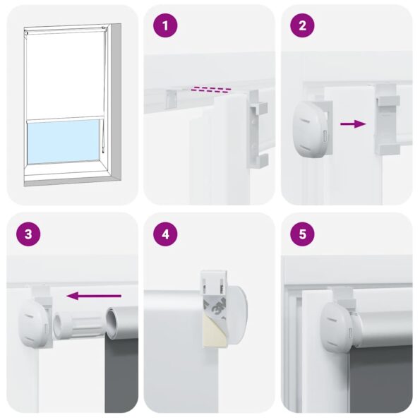 vidaXL Roleta Zatemnenie Čierna 95x130 cm Šírka látky 90,7cm Polyester – Obrázok 6