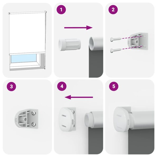 vidaXL Roleta Zatemnenie Čierna 105x130 cm Šírka látky 100,7 cm – Obrázok 7