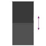vidaXL Roleta Zatemnenie Čierna 70x150 cm Šírka látky 65,7cm Polyester – Obrázok 5