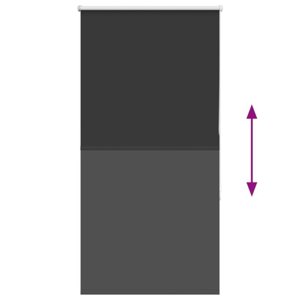 vidaXL Roleta Zatemnenie Čierna 70x150 cm Šírka látky 65,7cm Polyester – Obrázok 5