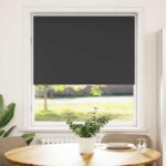 vidaXL Roleta Zatemnenie Čierna 90x150 cm Šírka látky 85,7cm Polyester