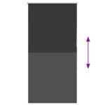 vidaXL Roleta Zatemnenie Čierna 70x175 cm Šírka látky 65,7cm Polyester – Obrázok 5