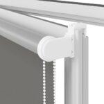 vidaXL roleta Blackout sivá 145x130 cm Šírka látky 141,6cm Polyester – Obrázok 12