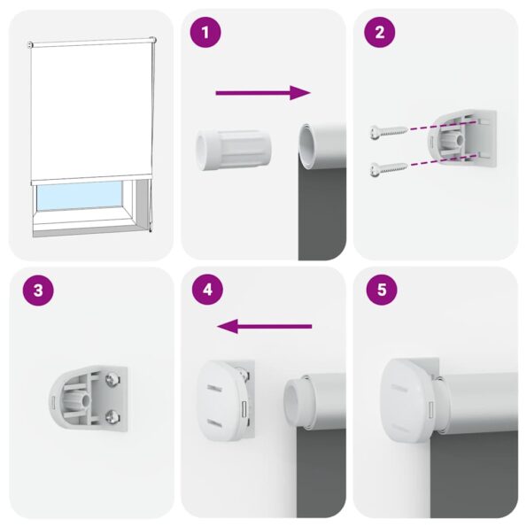 vidaXL Roleta Zatemnenie sivá 100x150cm Šírka látky 95,7cm Polyester – Obrázok 7