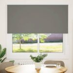 vidaXL roleta Blackout sivá 145x150 cm Šírka látky 141,6cm Polyester