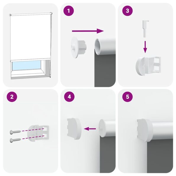 vidaXL roleta Blackout listy zelené 160x230 cm Šírka látky 156,6cm – Obrázok 5