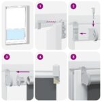 vidaXL Roleta Zatemnenie tmavomodré 125x150 cm Šírka látky 121,6 cm – Obrázok 7