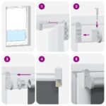 vidaXL roleta zatemnenie tmavomodré 145x150 cm Šírka látky 141,6 cm – Obrázok 7