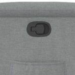 vidaXL Sklápacie kreslo bledosivé látkové – Obrázok 9