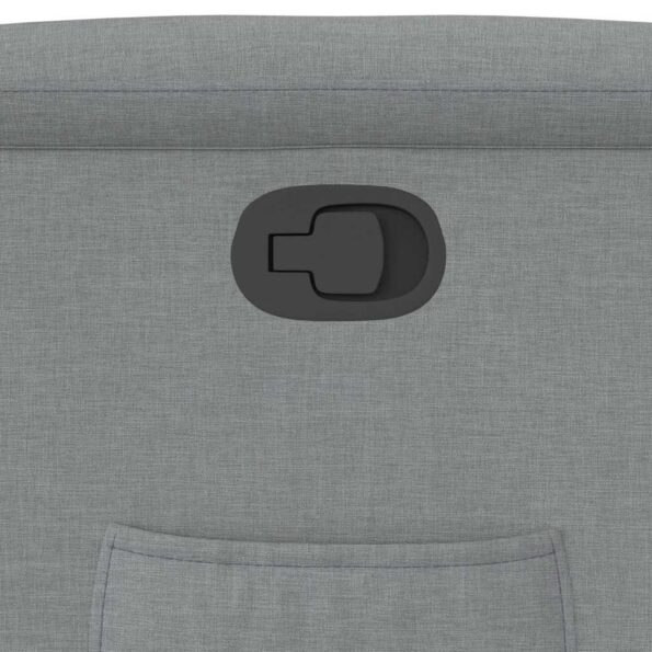 vidaXL Sklápacie kreslo bledosivé látkové – Obrázok 9