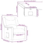 vidaXL Sklápacie kreslo bledosivé látkové – Obrázok 11