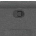 vidaXL Sklápacie kreslo tmavosivé látkové – Obrázok 9