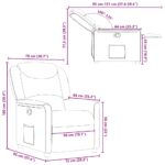 vidaXL Sklápacie kreslo oblakšedá látkové – Obrázok 11