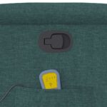 vidaXL Sklápacie masážne kreslo tmavozelené látka – Obrázok 11