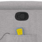 vidaXL Sklápacie masážne kreslo oblakšedá látka – Obrázok 11