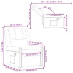 vidaXL Sklápacie kreslo lesklé čierne umelá koža – Obrázok 11