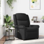 vidaXL Masážne kreslo, čierne, lesklá umelá koža