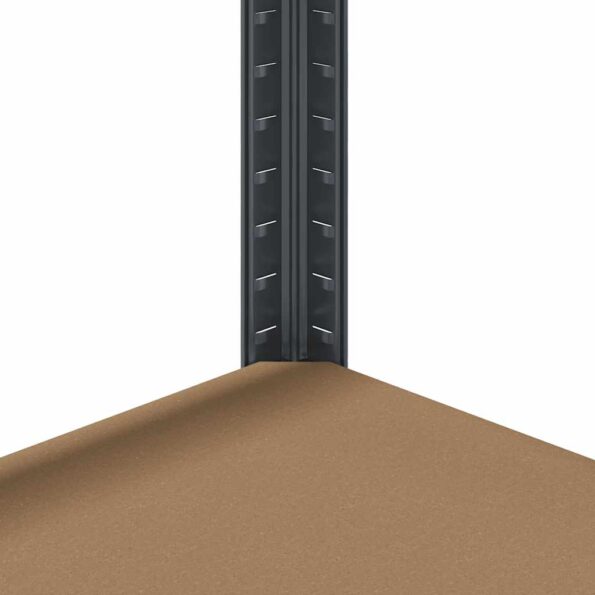 vidaXL 5-vrstvové úložné police 3 ks oceľ a spracované drevo – Obrázok 10