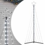 vidaXL LED vianočný stromček 339 LED studená biela 182 cm – Obrázok 2