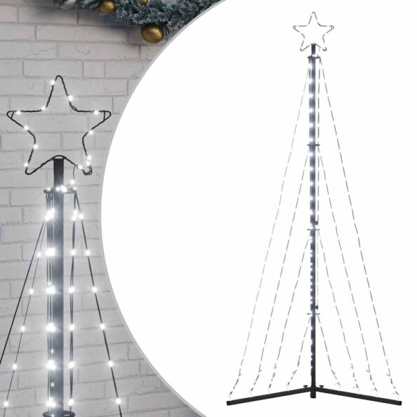 vidaXL LED vianočný stromček 339 LED studená biela 182 cm – Obrázok 2