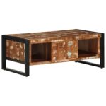 VidaXL Konferenčný stolík Viacfarebný 90x50x36cm Rekultivované masívne – Obrázok 5