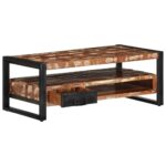 VidaXL Konferenčný stolík Viacfarebný 90x50x36cm Rekultivované masívne – Obrázok 4