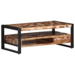 VidaXL Konferenčný stolík Viacfarebný 90x50x36cm Rekultivované masívne – Obrázok 6