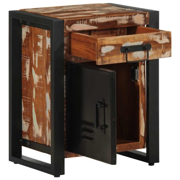 vidaXL Nočné skrinky 2 ks Viacfarebné masívne hrubé drevo Mango – Obrázok 3