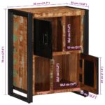 VidaXL Príborník Viacfarebný 55x35x70 cm Rekultivované masívne drevo – Obrázok 12