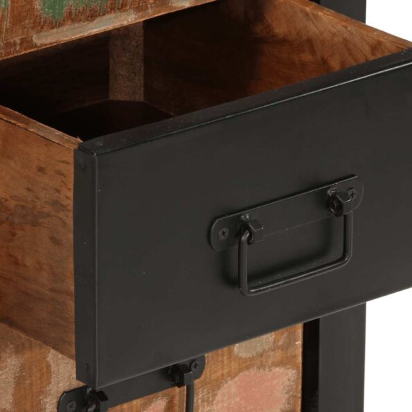 vidaXL Zásuvková skrinka Viacfarebná Rekultivované masívne drevo – Obrázok 9