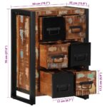 VidaXL Príborník 50x35x70 cm Rekultivované masívne drevo – Obrázok 9