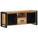 VidaXL TV skrinka 100x30x40 cm Masívne hrubé drevo Mango – Obrázok 10