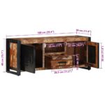 VidaXL TV skrinka 100x30x40 cm Rekultivované masívne drevo – Obrázok 9