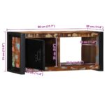 VidaXL TV skrinka 80x30x35 cm Rekultivované masívne drevo – Obrázok 11